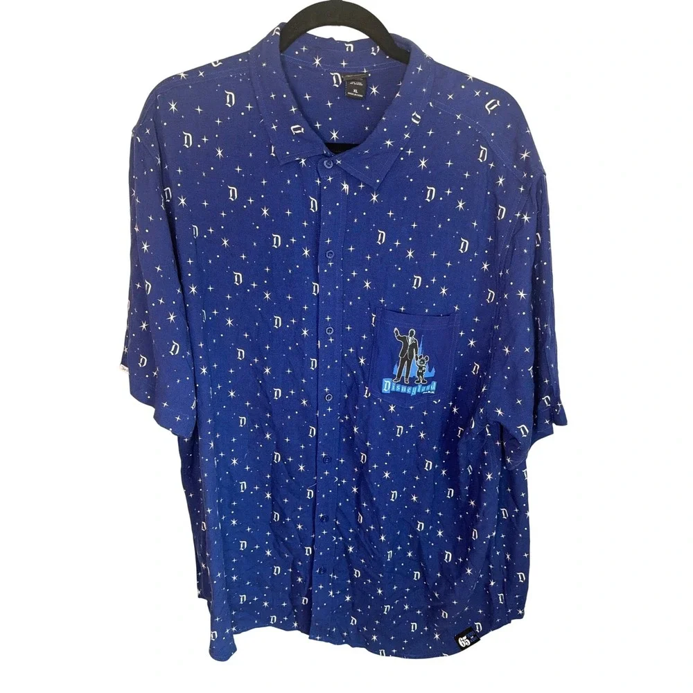 Disney Parks Our Universe 65 years of Magic XL Disneyland Statue Rayon Shirt